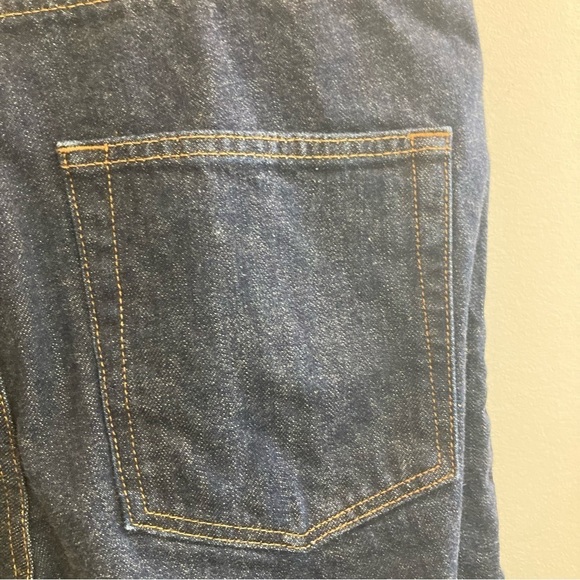 YOU MUST CREATE LONDON Sz L YMC Super Wide Leg Dark Wash Denim Jeans - Picture 7 of 11